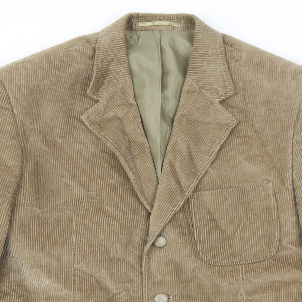 Aldon Mens Brown Cotton Jacket Suit Jacket Size 40 Regular