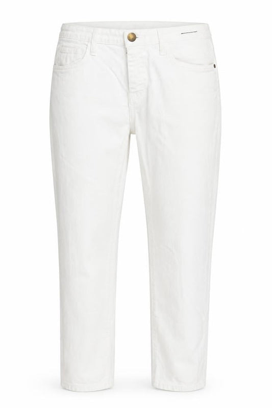 Current/Elliott Womens White Cotton Straight Jeans Size 34 in L27 in Regular Zip