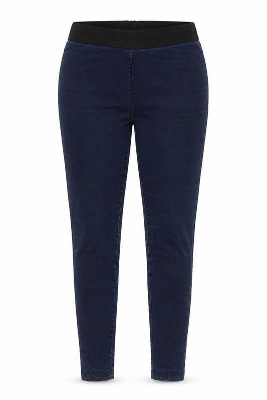 Marks & Spencer Womens Blue Cotton Jegging Jeans Size 10 L28 in Regular - Elasticated Waist