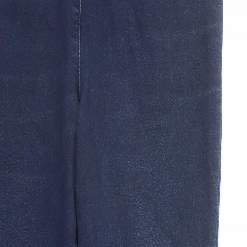 Marks and Spencer Womens Blue Cotton Jegging Jeans Size 10 L28 in Regular - Elasticated Waist