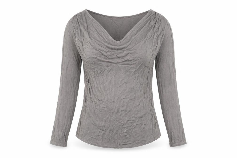 Gap Womens Grey Polyester Basic T-Shirt Size M V-Neck