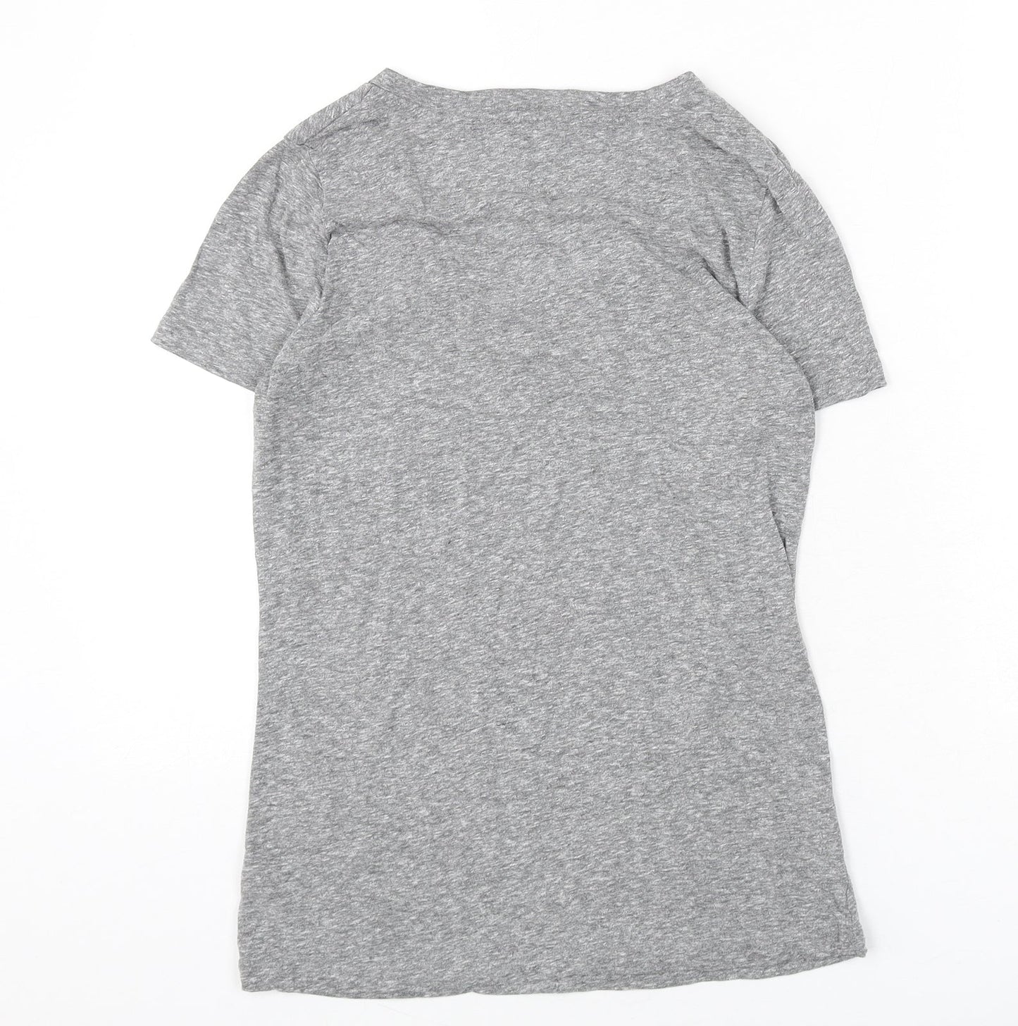 Mossimo Womens Grey Polyester Basic T-Shirt Size M V-Neck