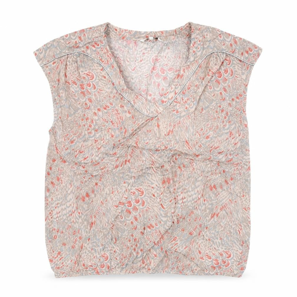 Sandwich Womens Multicoloured Geometric Viscose Basic Blouse Size 10 V-Neck - Glitter