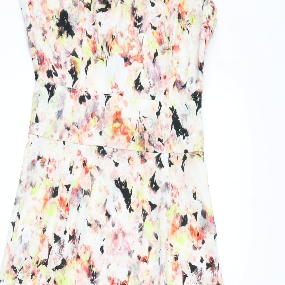 Staple Womens Multicoloured Geometric Polyester Maxi Size 10 V-Neck Zip