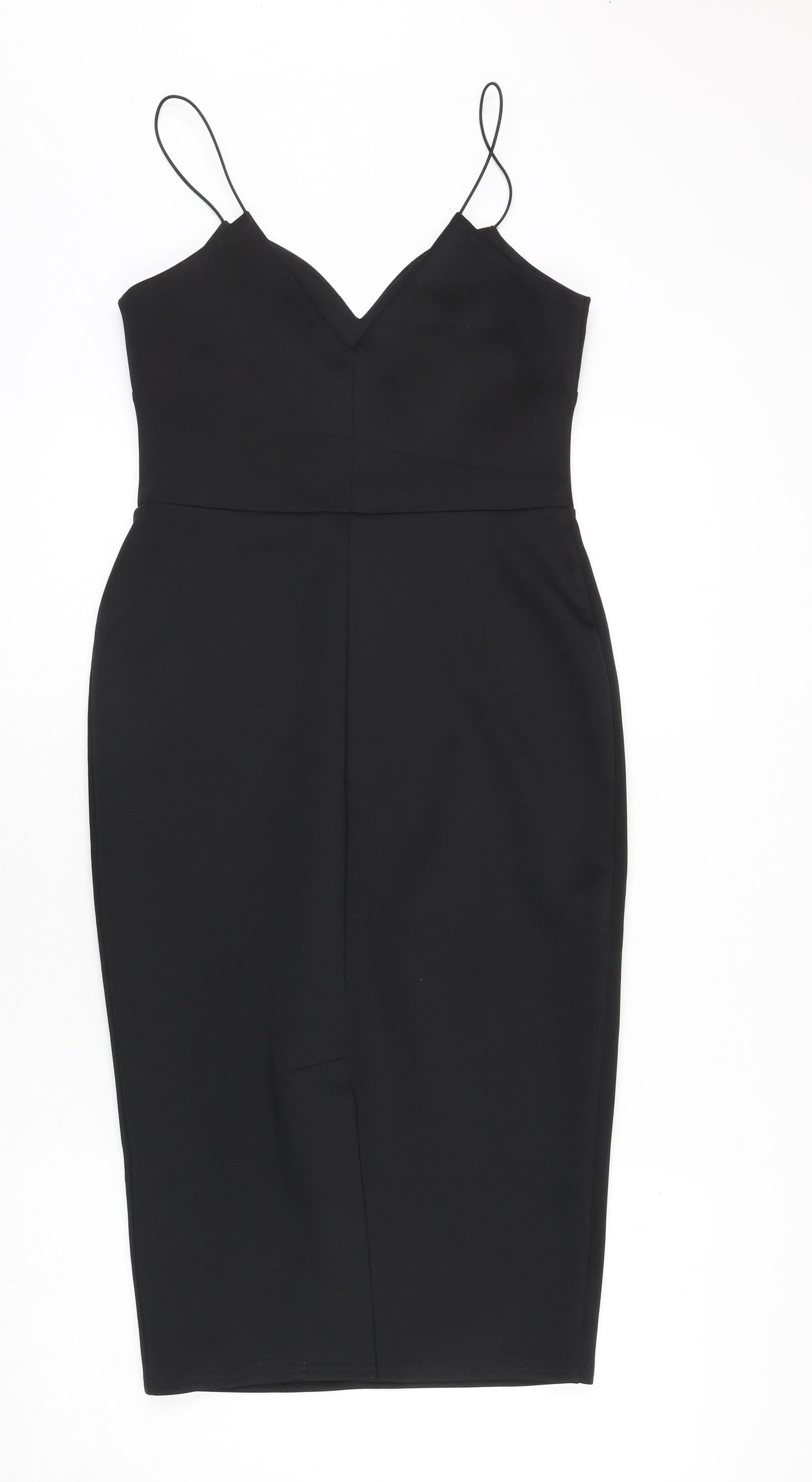 ASOS Womens Black Polyester Bodycon Size 10 Sweetheart Pullover