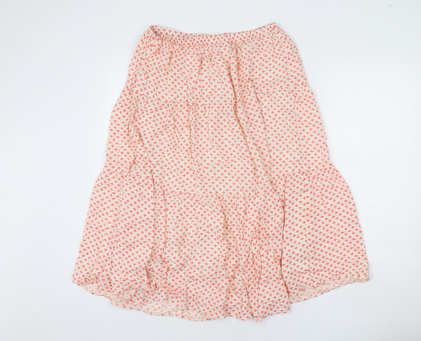 Saint Tropez Clothing Womens Beige Geometric Viscose Flare Skirt Size M