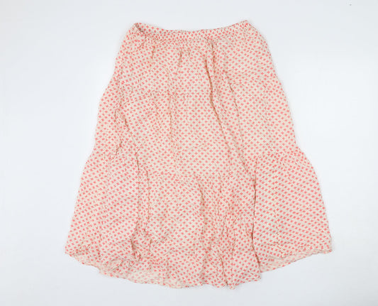 Saint Tropez Clothing Womens Beige Geometric Viscose Flare Skirt Size M