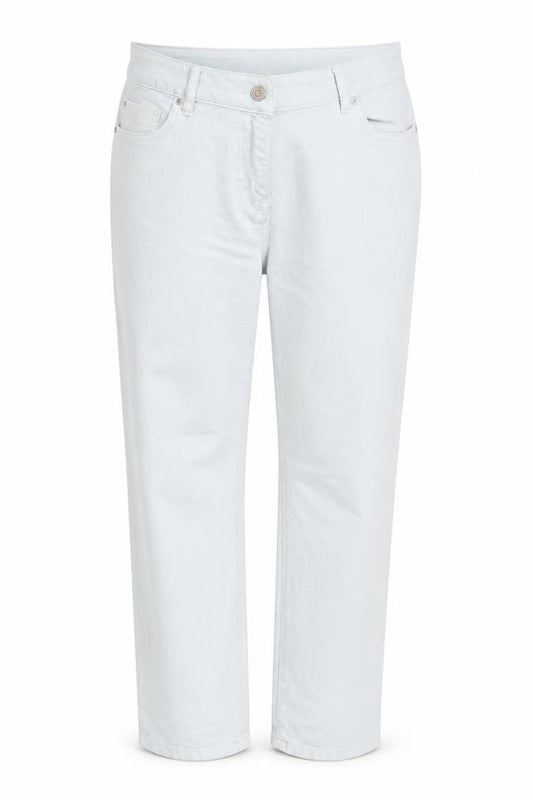 Next Womens Blue Cotton Straight Jeans Size 12 L26 in Regular Zip