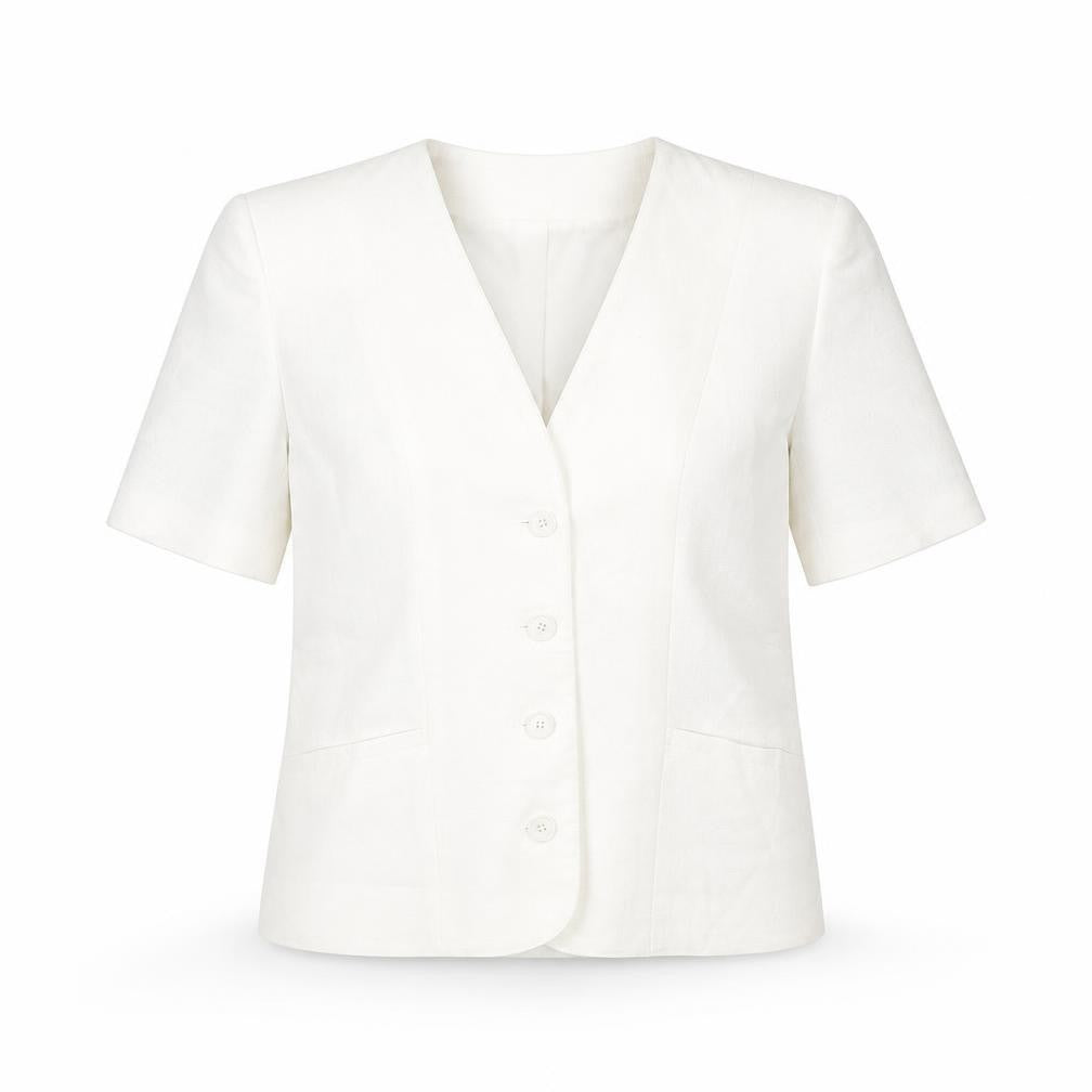 Selfridges Womens White Polyester Jacket Blazer Size 14