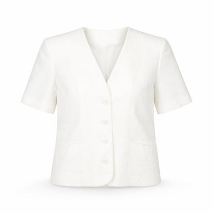 Selfridges Womens White Polyester Jacket Blazer Size 14