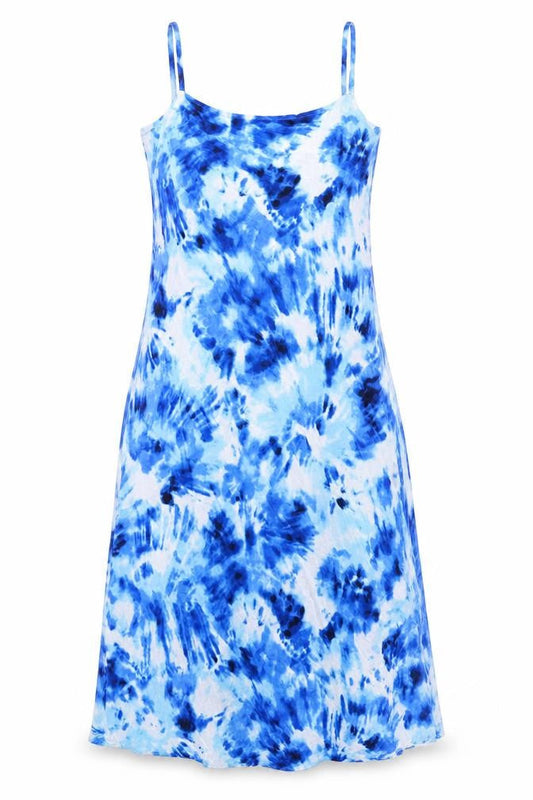 Marks & Spencer Womens Blue Geometric Viscose A-Line Size 10 Scoop Neck Pullover