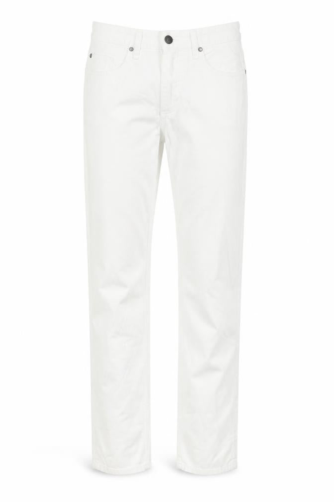 Zara Womens White Cotton Chino Trousers Size 8 L30 in Regular Zip - Pockets, Belt Loops
