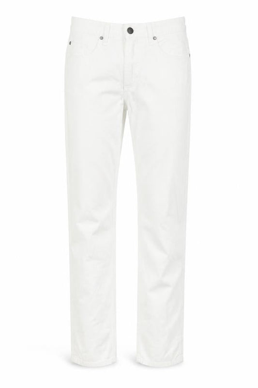 Zara Womens White Cotton Chino Trousers Size 8 L30 in Regular Zip - Pockets, Belt Loops