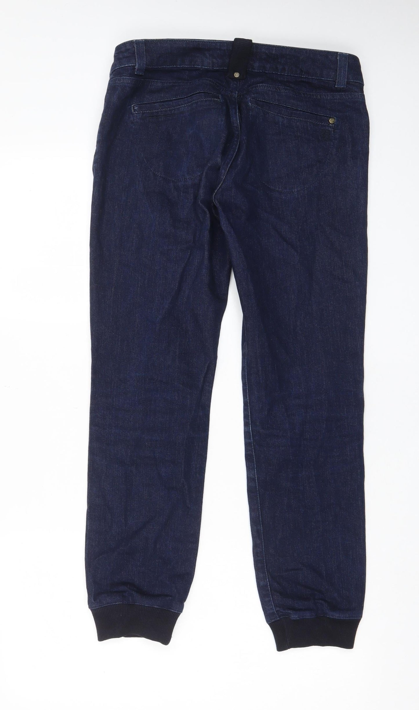 TOM TAILOR Womens Blue Cotton Skinny Jeans Size 29 in L32 in Regular Zip - Pockets, Belt Loops, Cuffed