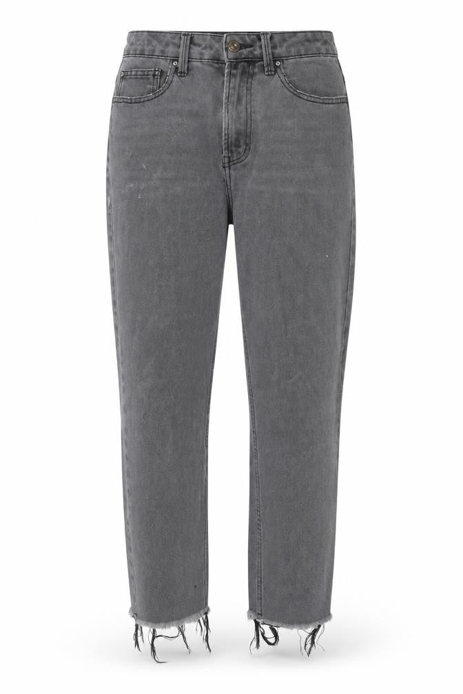 Only Womens Grey Cotton Straight Jeans Size 28 L32 in Regular Zip - Pockets, Belt Loops