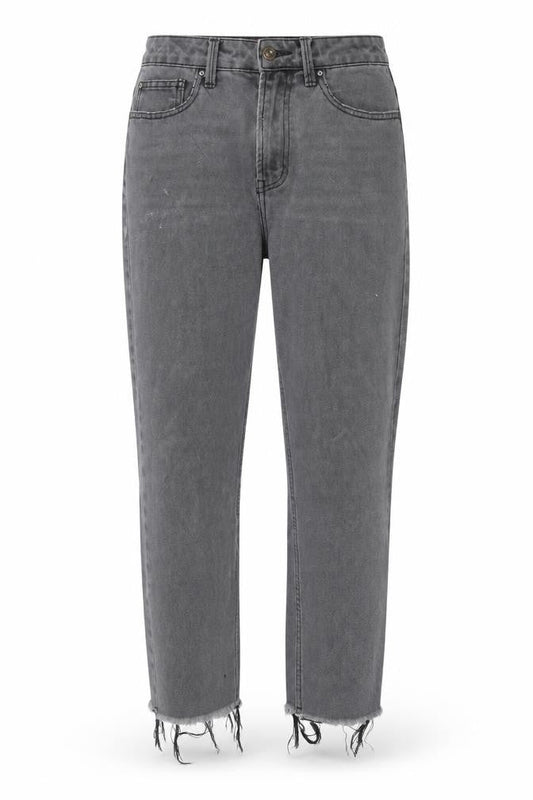 Only Womens Grey Cotton Straight Jeans Size 28 L32 in Regular Zip - Pockets, Belt Loops