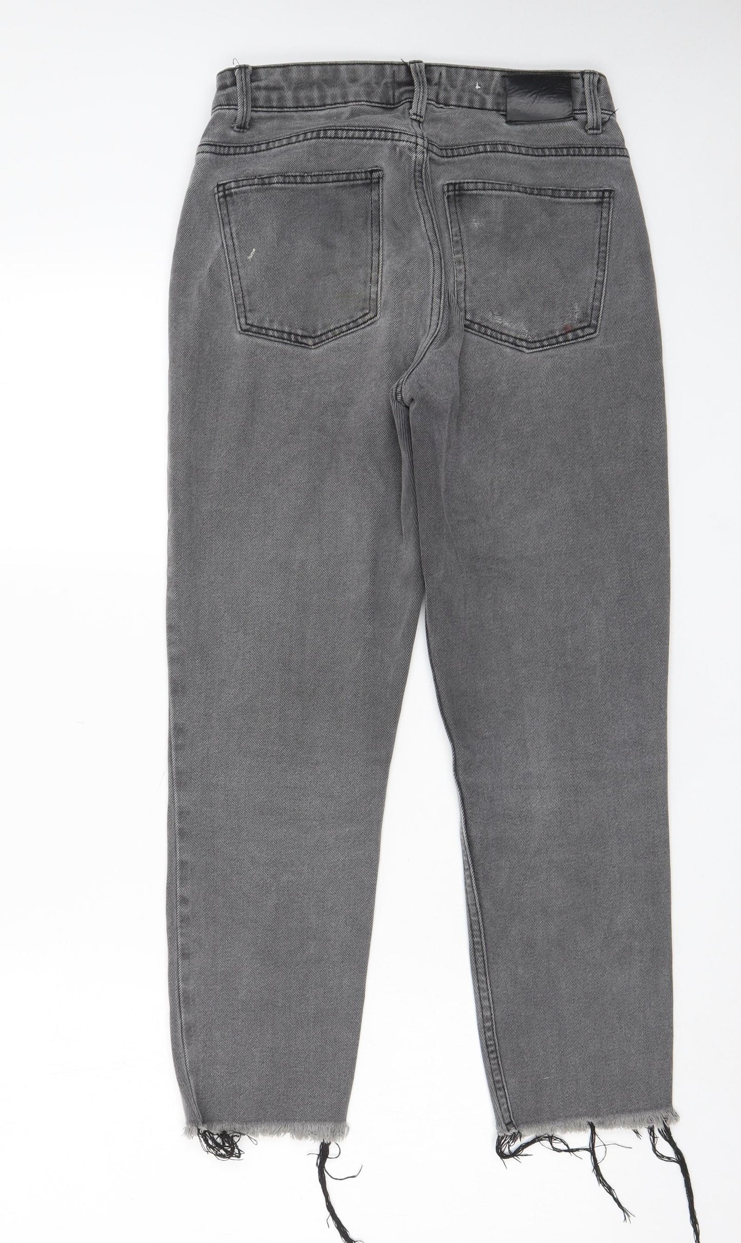 Only Womens Grey Cotton Straight Jeans Size 28 L32 in Regular Zip - Pockets, Belt Loops