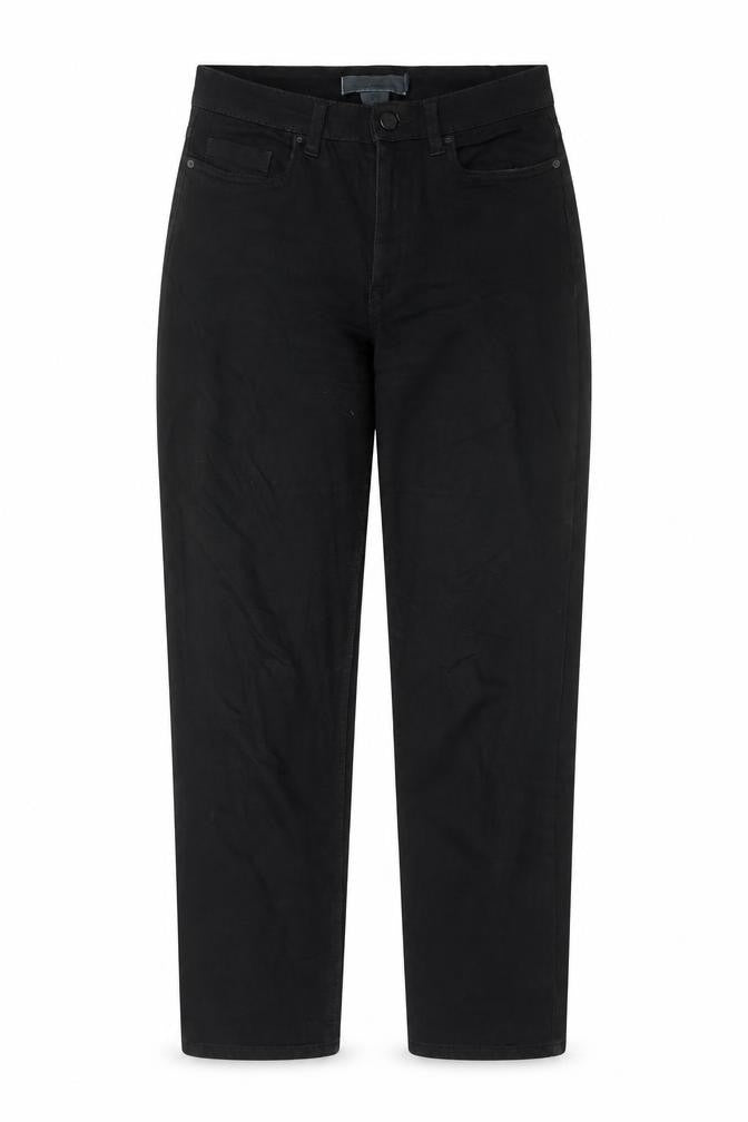 H7m Womens Black Cotton Straight Jeans Size 8 L27 in Regular Zip - Pockets, Belt Loops