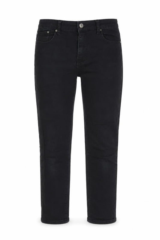 Apple Mints Womens Black Cotton Capri Jeans Size 29 in L26 in Regular Zip - Pockets, Belt Loops