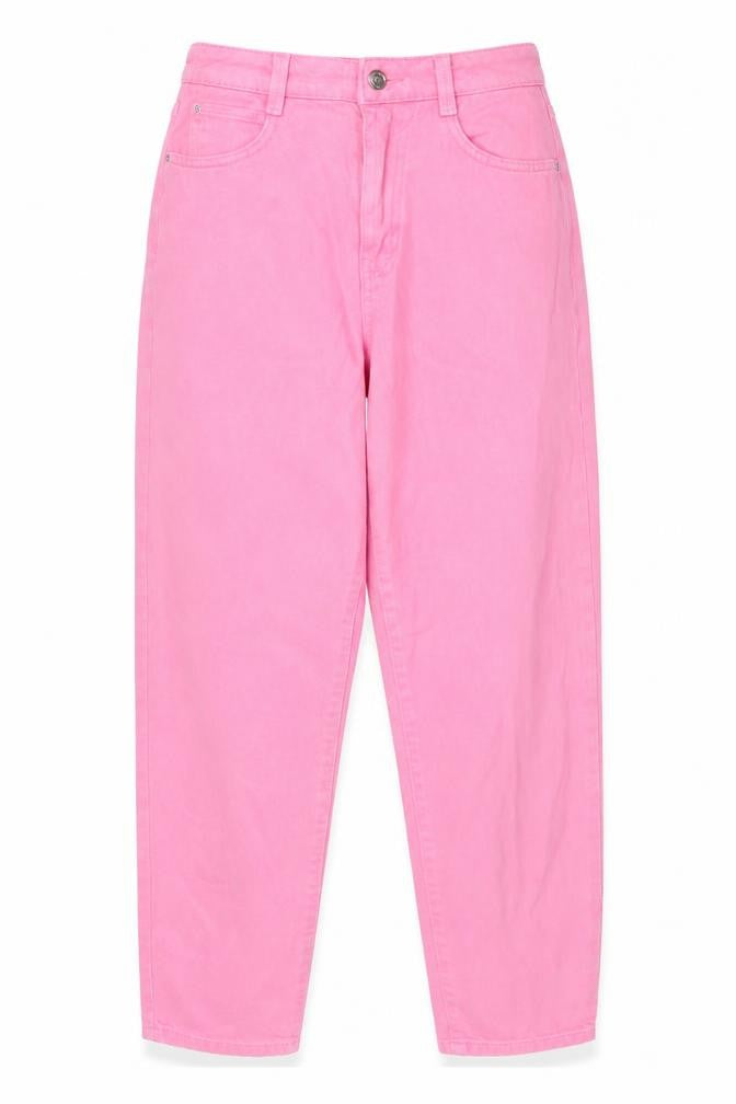 Zara Womens Pink Cotton Mom Jeans Size 6 L27 in Regular Zip - Pockets, Belt Loops