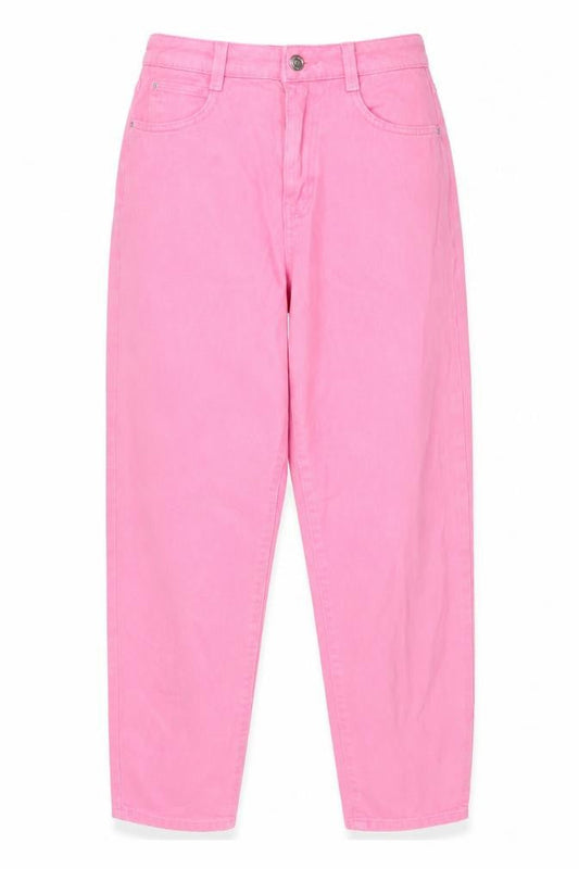 Zara Womens Pink Cotton Mom Jeans Size 6 L27 in Regular Zip - Pockets, Belt Loops
