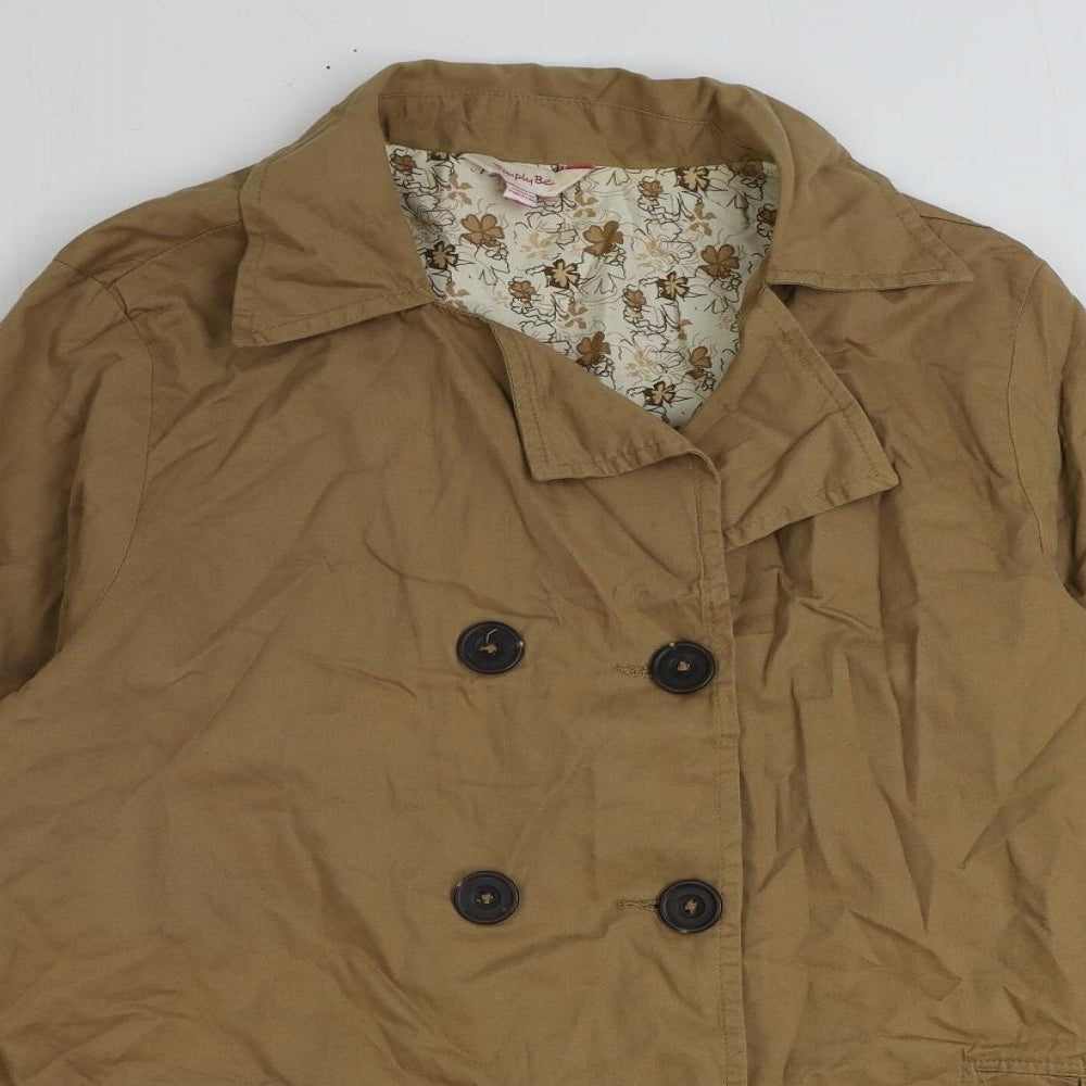 Simply Be Womens Brown Jacket Size 14 Button