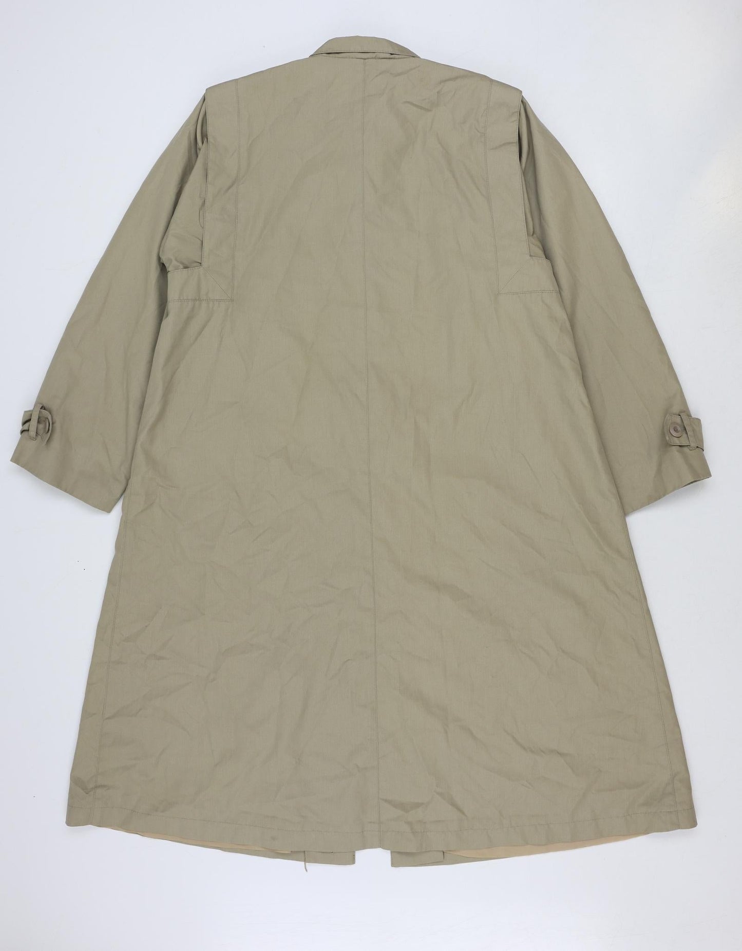 Canda Womens Beige Overcoat Coat Size 14 Button