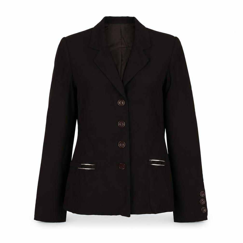 Vertigo Womens Brown Wool Jacket Suit Jacket Size S