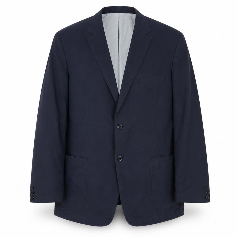 Saint Hilaire Mens Blue Viscose Jacket Suit Jacket Size 46 Regular