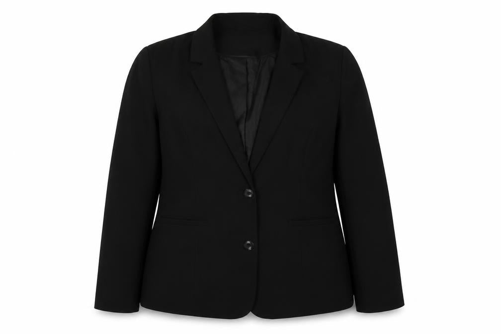 Anthology Womens Black Polyester Jacket Blazer Size 14