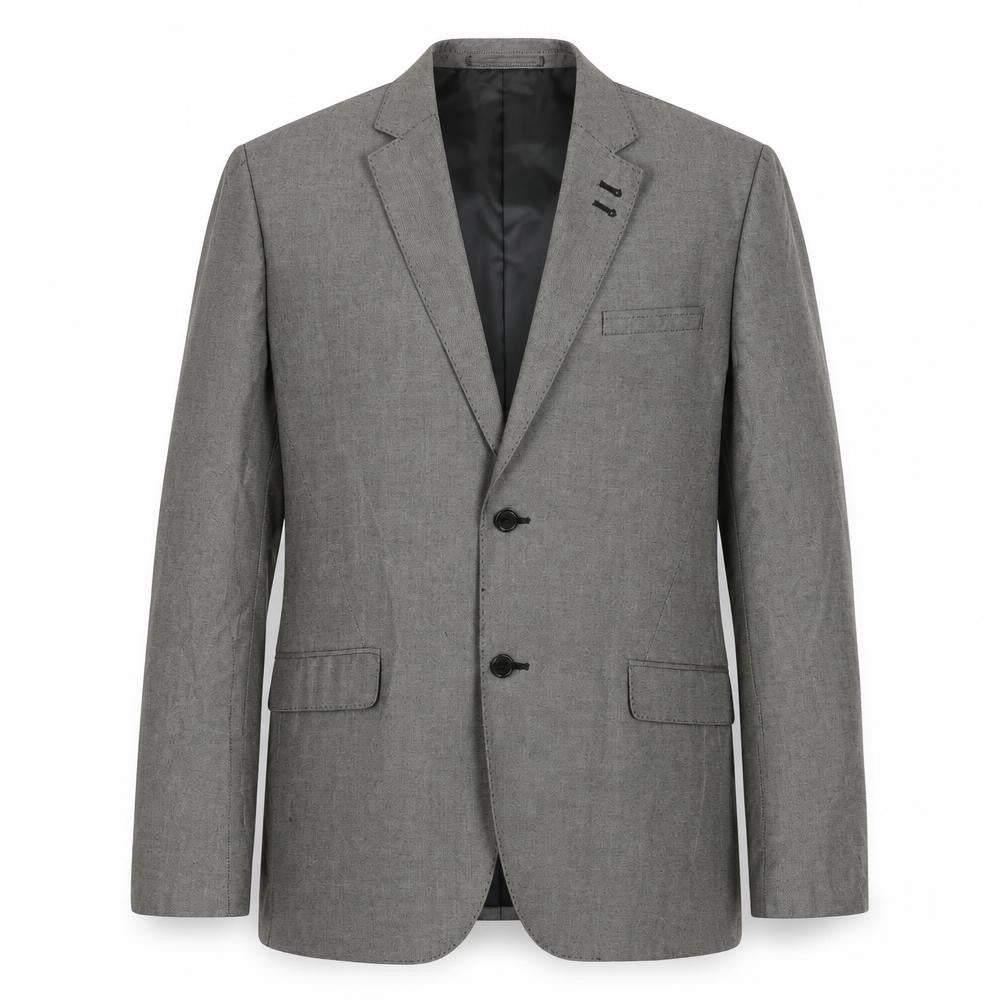 H&M Mens Grey Cotton Jacket Suit Jacket Size 44 Regular