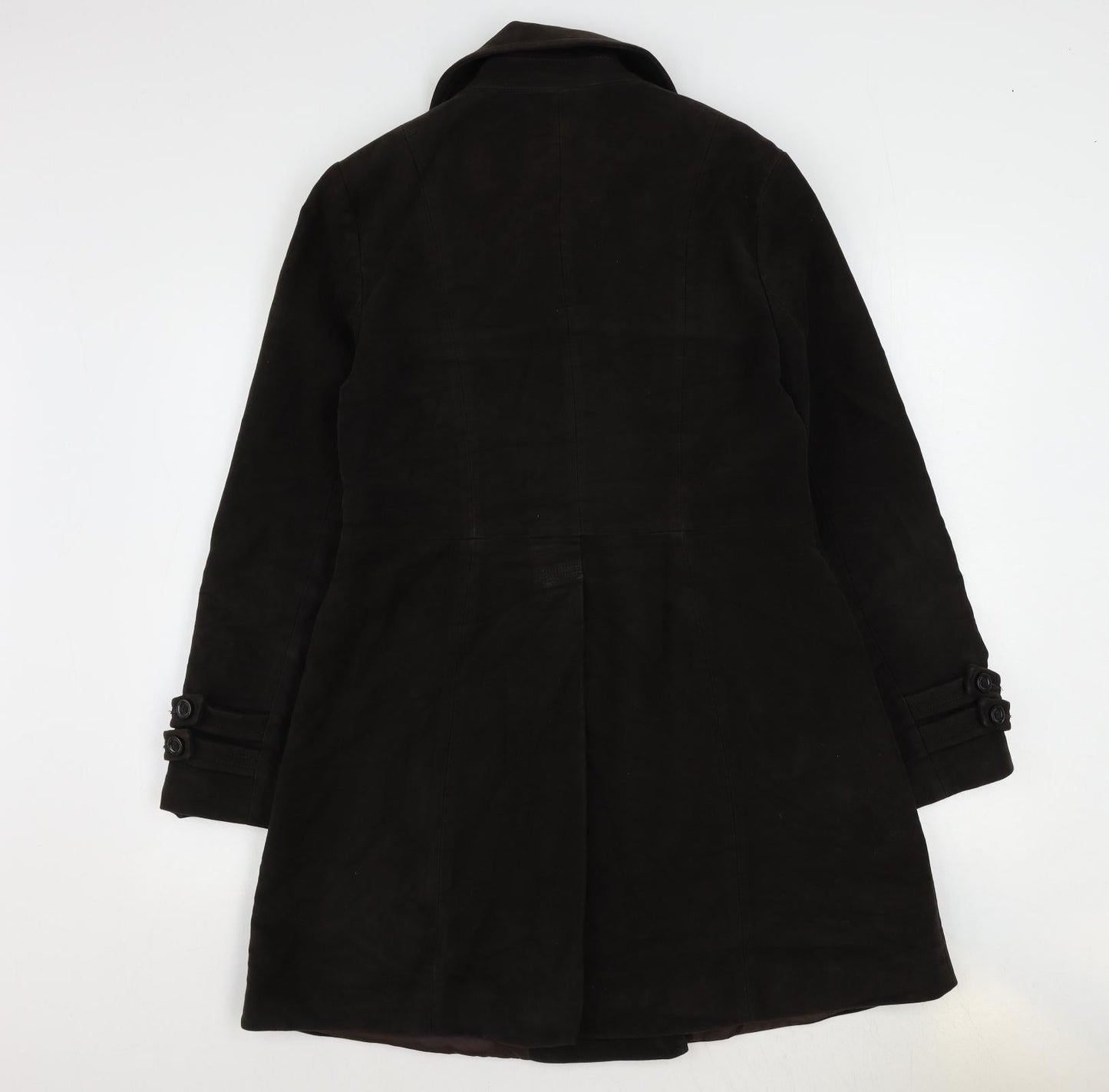NEXT Womens Brown Overcoat Coat Size 14 Button