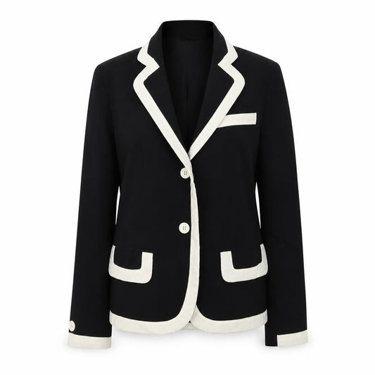 Dave Collection Womens Black Polyester Jacket Suit Jacket Size S