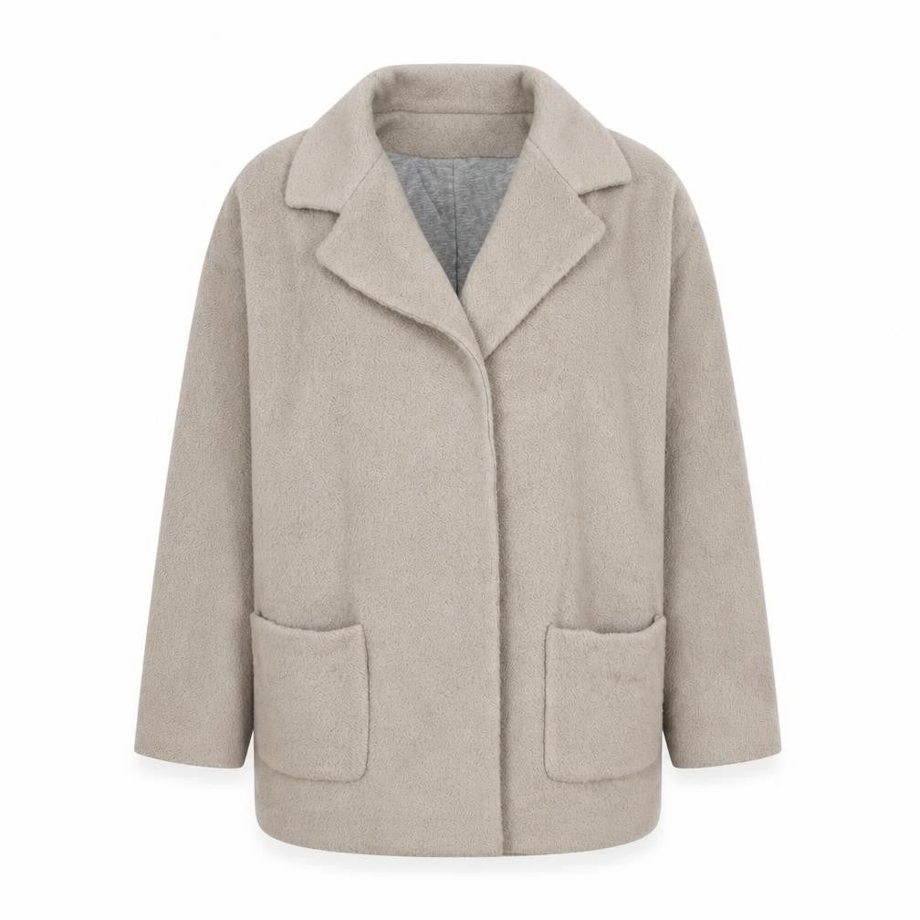 Topshop Womens Beige Overcoat Coat Size 6 Snap