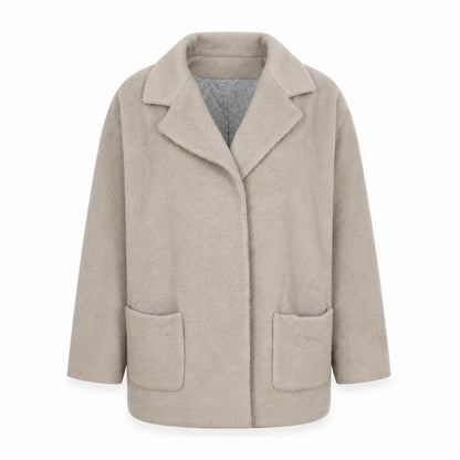 Topshop Womens Beige Overcoat Coat Size 6 Snap