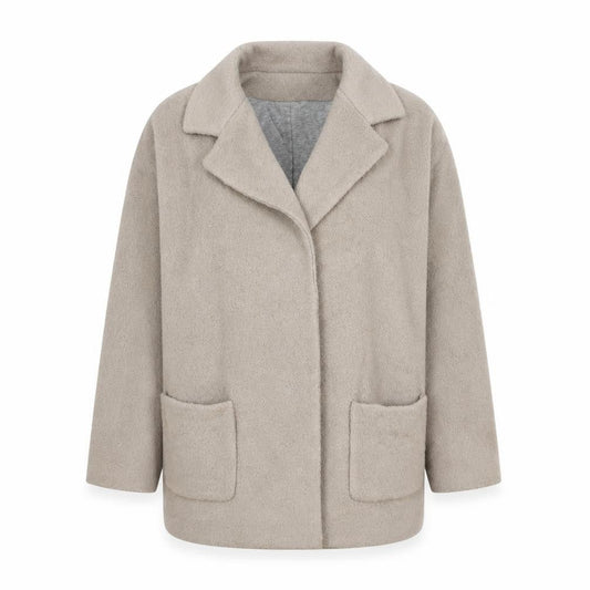 Topshop Womens Beige Overcoat Coat Size 6 Snap