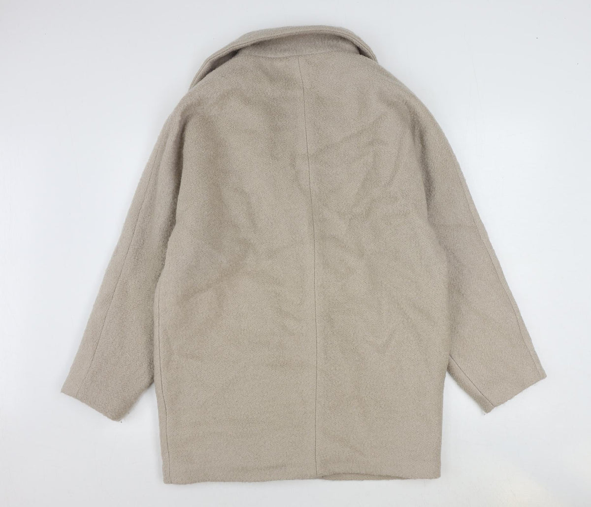 Topshop Womens Beige Overcoat Coat Size 6 Snap