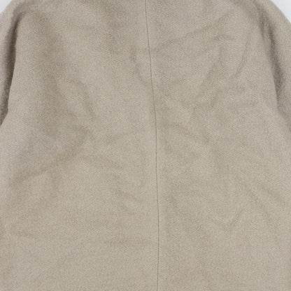 Topshop Womens Beige Overcoat Coat Size 6 Snap