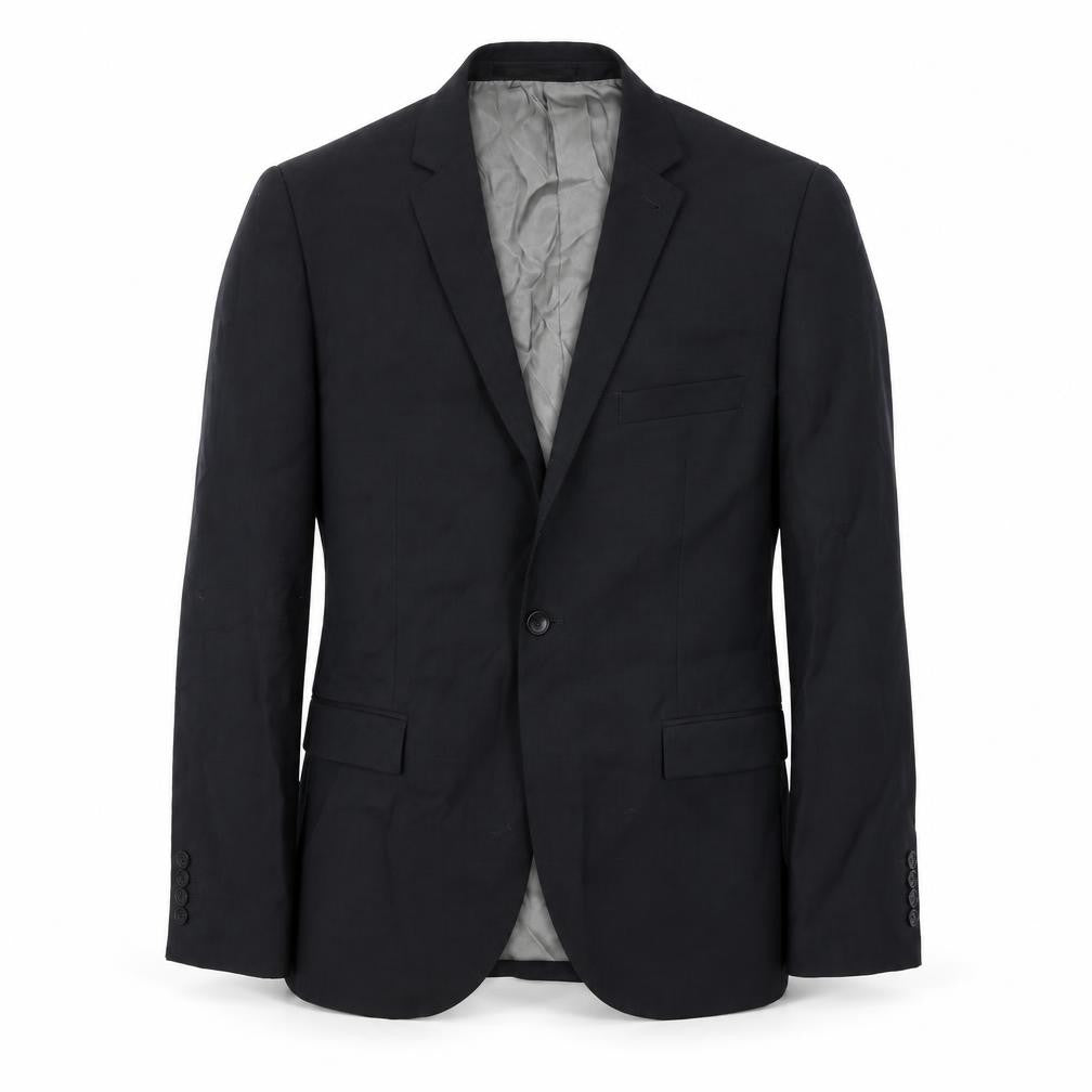 Topman Mens Blue Wool Jacket Suit Jacket Size 44 Regular