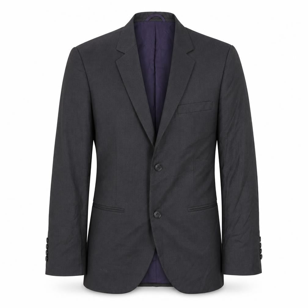 Kimmy Mens Grey Polyester Jacket Suit Jacket Size 36 Regular