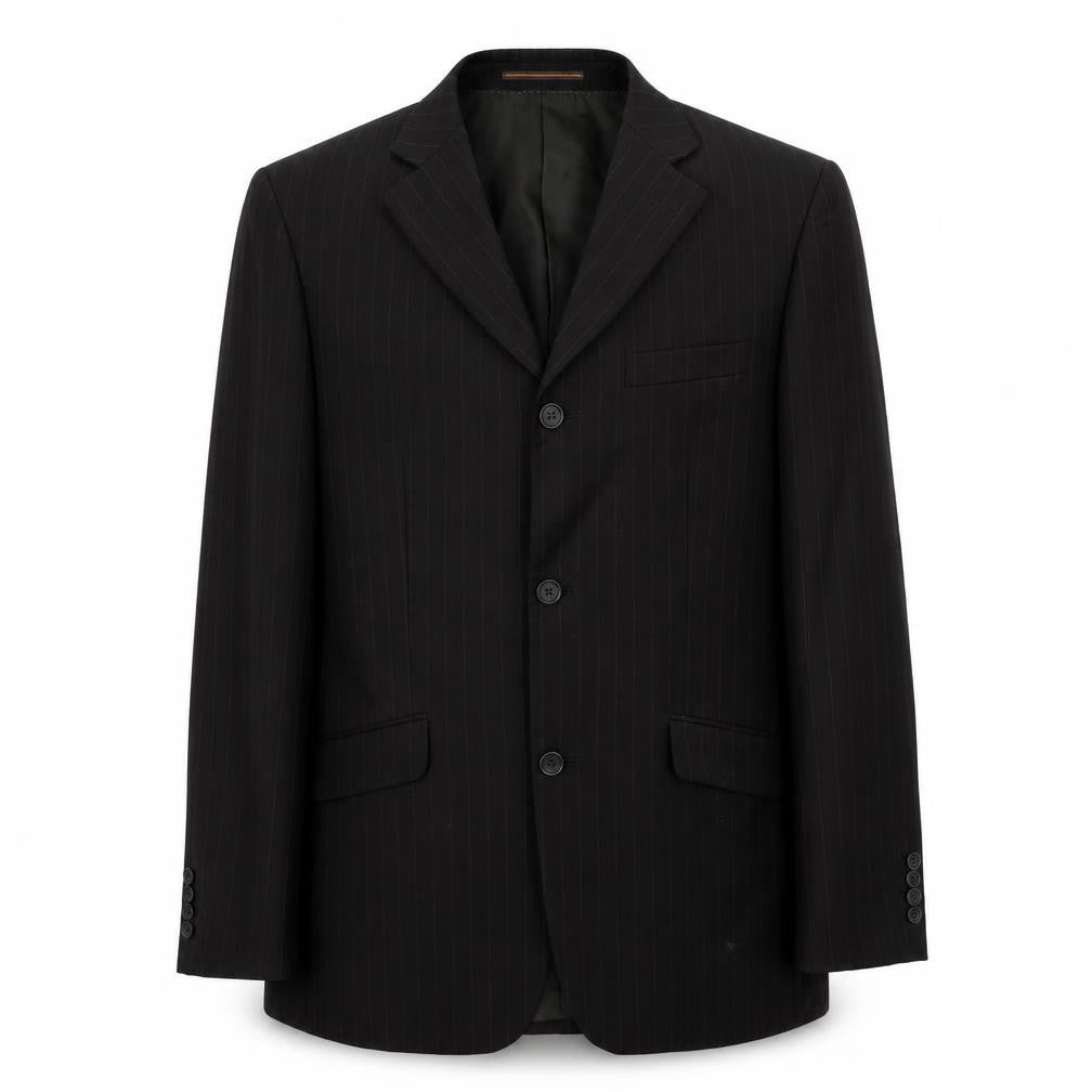 Topman Mens Brown Striped Wool Jacket Suit Jacket Size 40 Regular