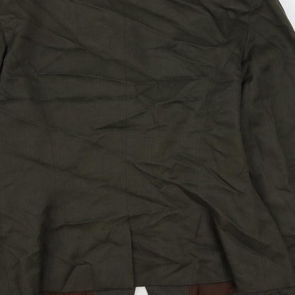 Equation Womens Green Cupro Jacket Suit Jacket Size 12