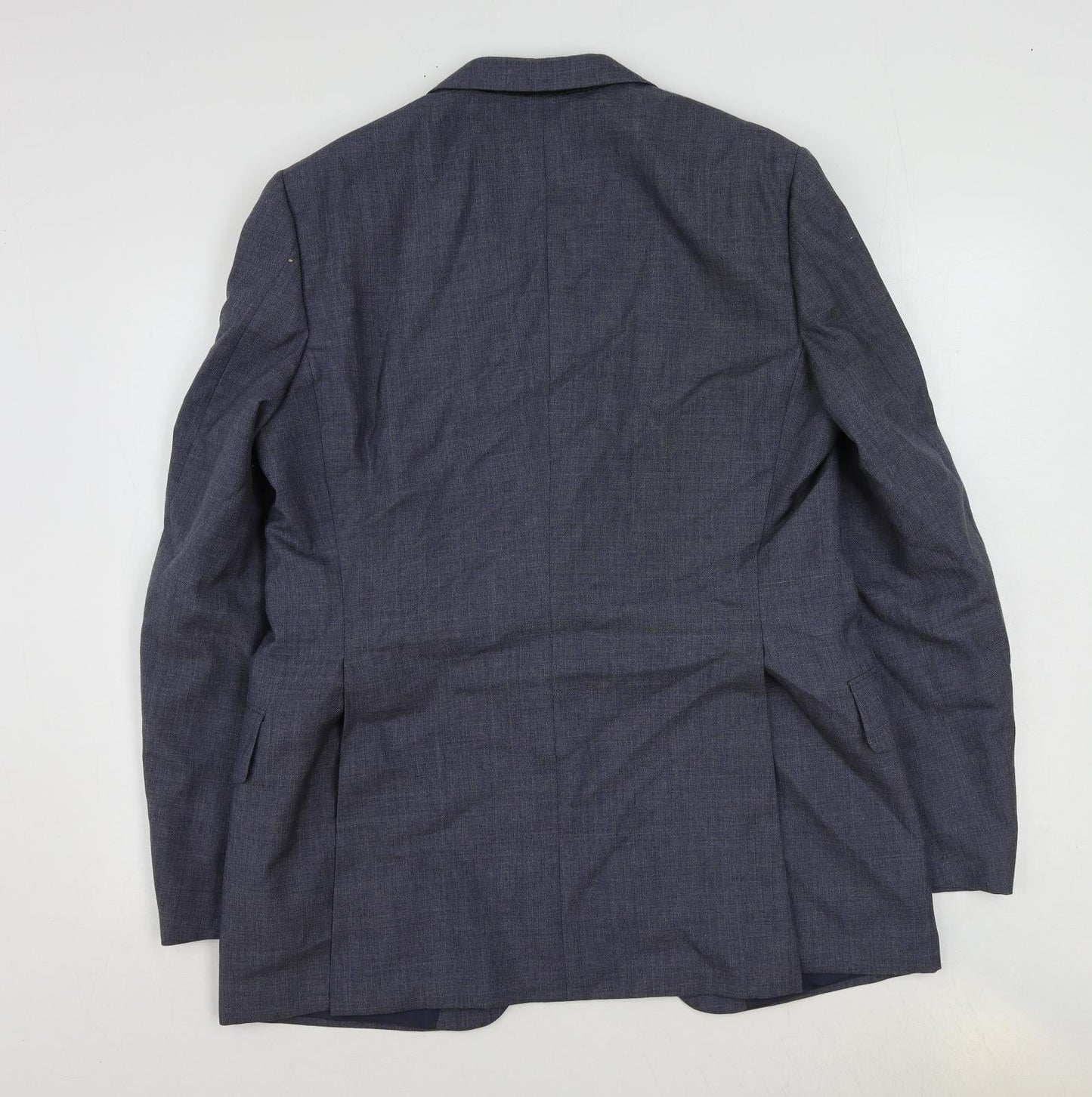 St Michael Mens Blue Polyester Jacket Suit Jacket Size 42 Regular