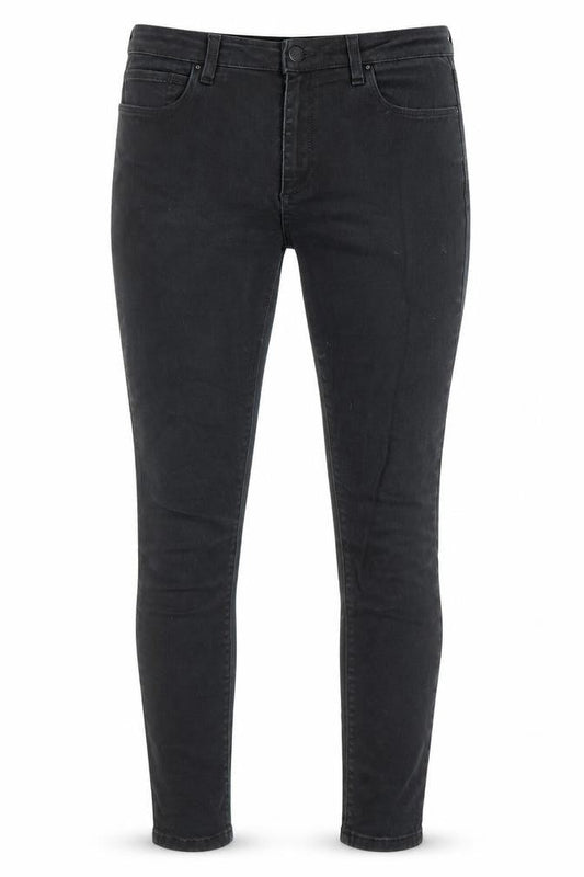 Marks & Spencer Womens Black Cotton Skinny Jeans Size 12 L27 in Regular Zip - Pockets