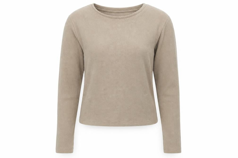Stradivarius Womens Brown Polyester Basic T-Shirt Size M Crew Neck