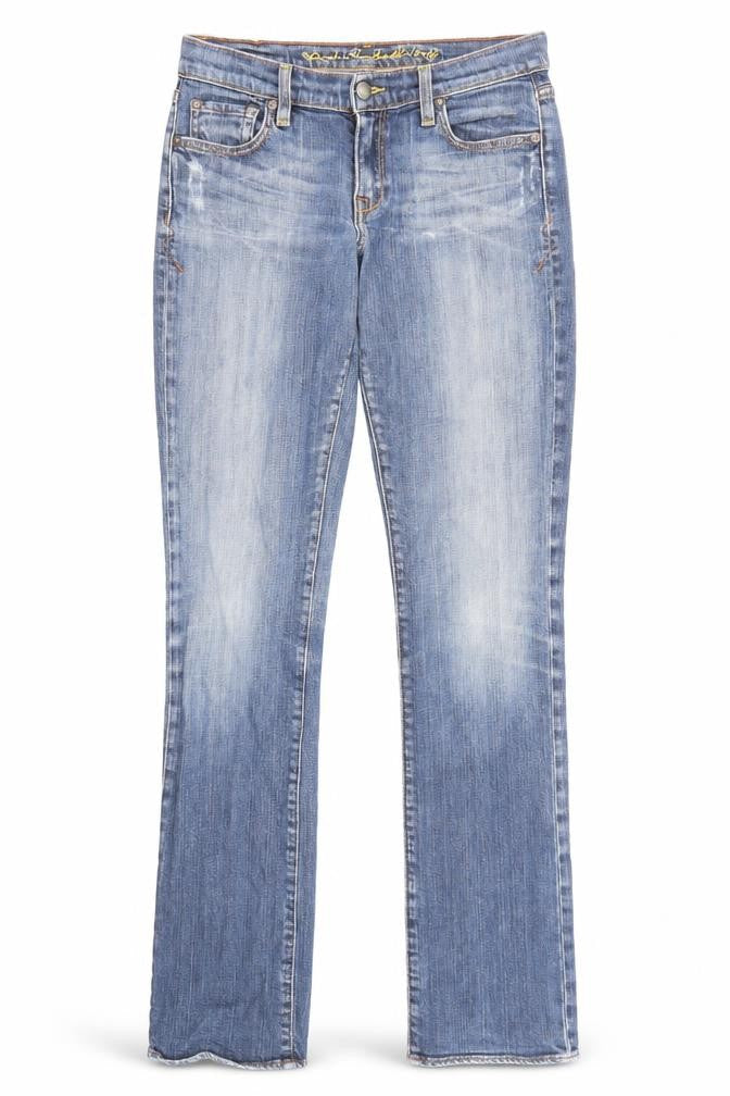 Ruehl Womens Blue Cotton Straight Jeans Size 28 in L35 in Regular Zip - Pockets
