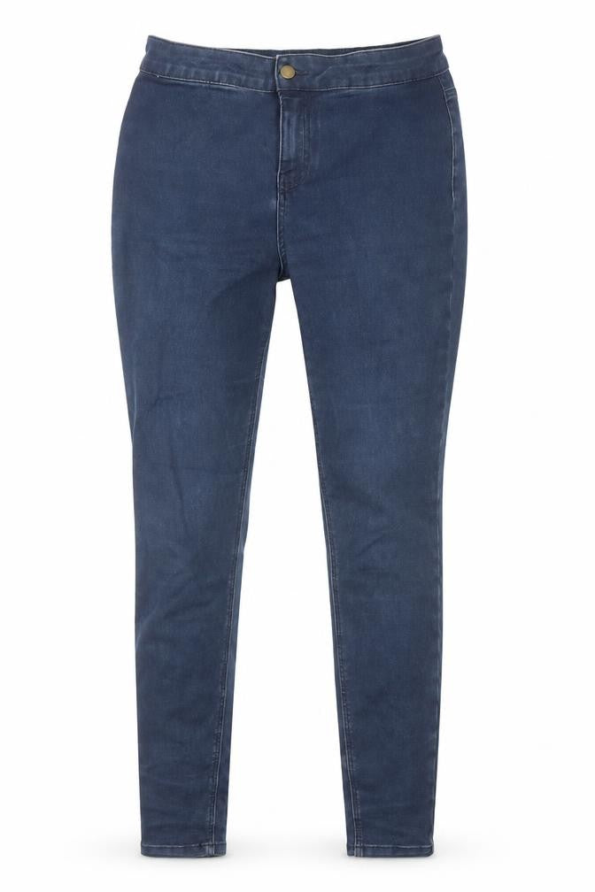 TU Womens Blue Cotton Skinny Jeans Size 12 L27 in Regular Zip - Pockets