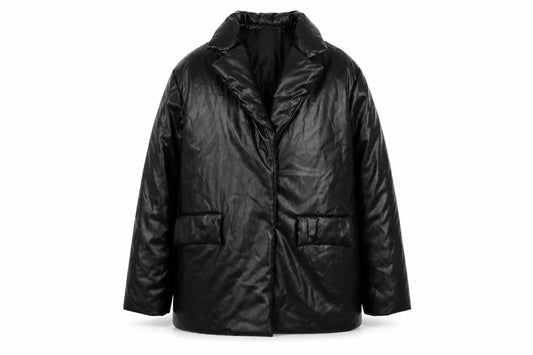 PRETTYLITTLETHING Womens Black Puffer Jacket Coat Size 10 Snap
