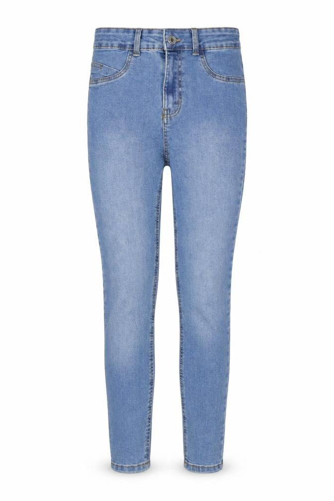 Denim & Co. Womens Blue Cotton Skinny Jeans Size 10 L26 in Regular Zip