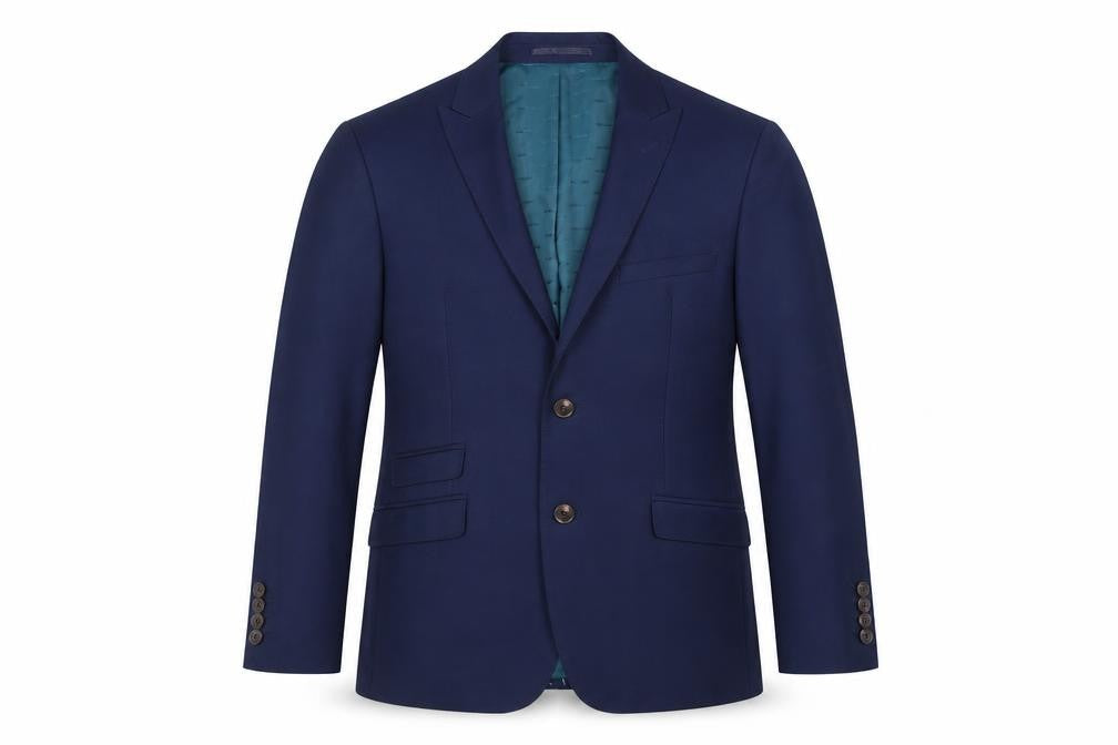 OneSix5ive Mens Blue Polyester Jacket Suit Jacket Size 40 Regular